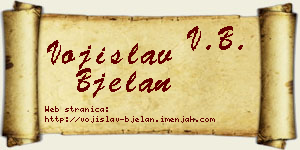 Vojislav Bjelan vizit kartica